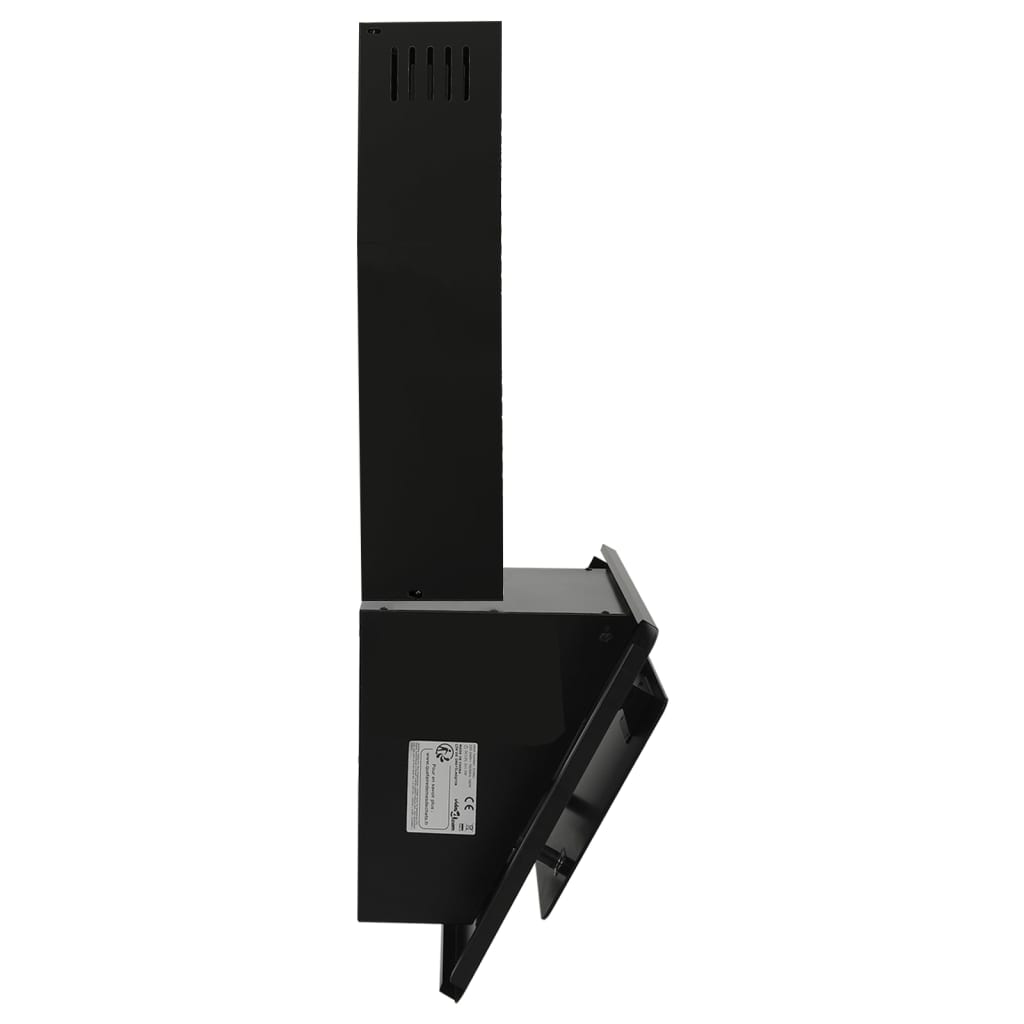 Wandafzuigkap 60 Cm Roestvrij Staal En Gehard Glas 60 x 31 x 108 cm Zwart