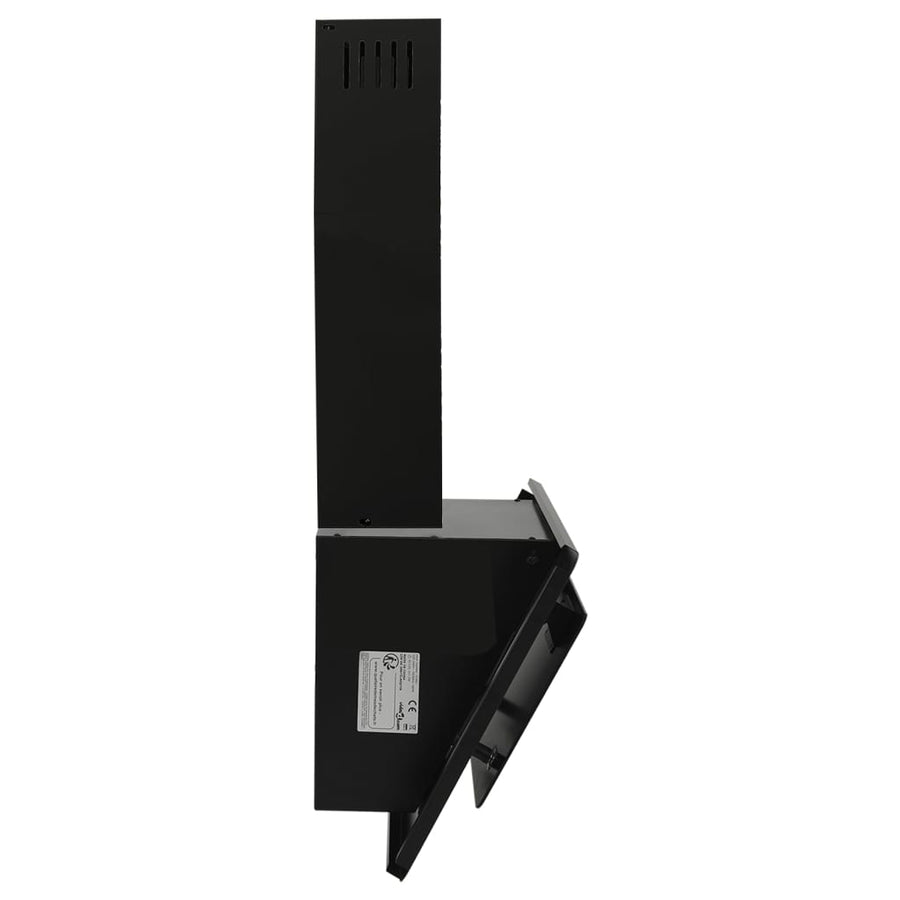 Wandafzuigkap 60 Cm Roestvrij Staal En Gehard Glas 60 x 31 x 108 cm Zwart