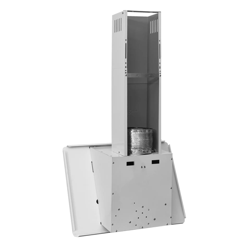 Wandafzuigkap 60 Cm Roestvrij Staal En Gehard Glas 60 x 31 x 108 cm Wit