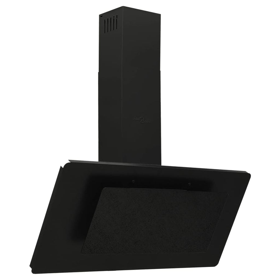 Wandafzuigkap 90 Cm Roestvrij Staal En Gehard Glas 90 x 31 x 108 cm Zwart