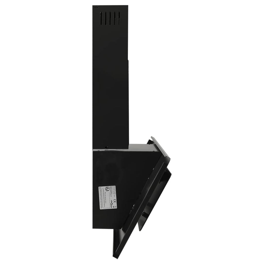Wandafzuigkap 90 Cm Roestvrij Staal En Gehard Glas 90 x 31 x 108 cm Zwart