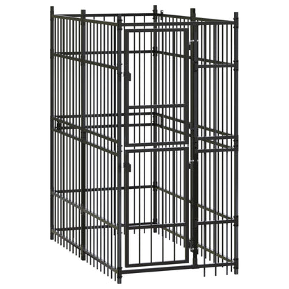 Hondenkennel 1,84 M² Staal 96 x 192 x 200 cm Zonder luifel
