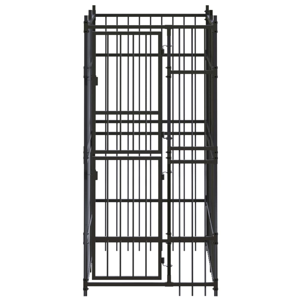 Hondenkennel 1,84 M² Staal 96 x 192 x 200 cm Zonder luifel