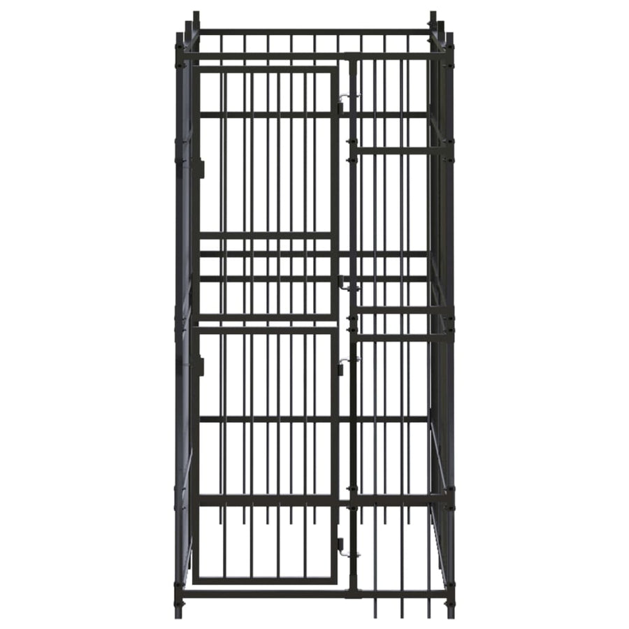 Hondenkennel 1,84 M² Staal 96 x 192 x 200 cm Zonder luifel