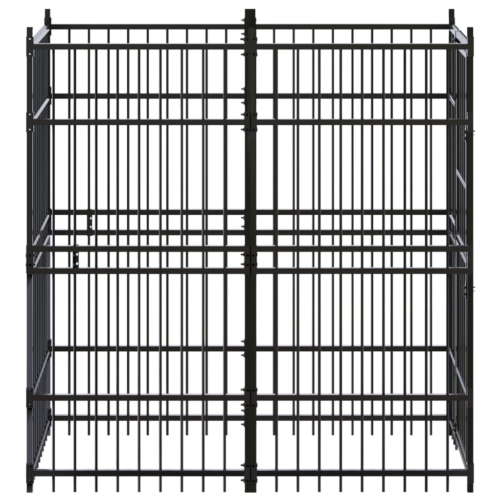 Hondenkennel 1,84 M² Staal 96 x 192 x 200 cm Zonder luifel