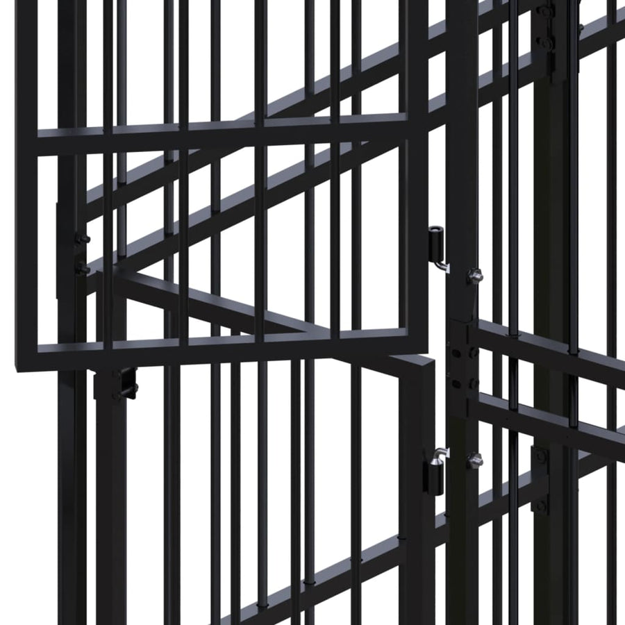 Hondenkennel 1,84 M² Staal 96 x 192 x 200 cm Zonder luifel