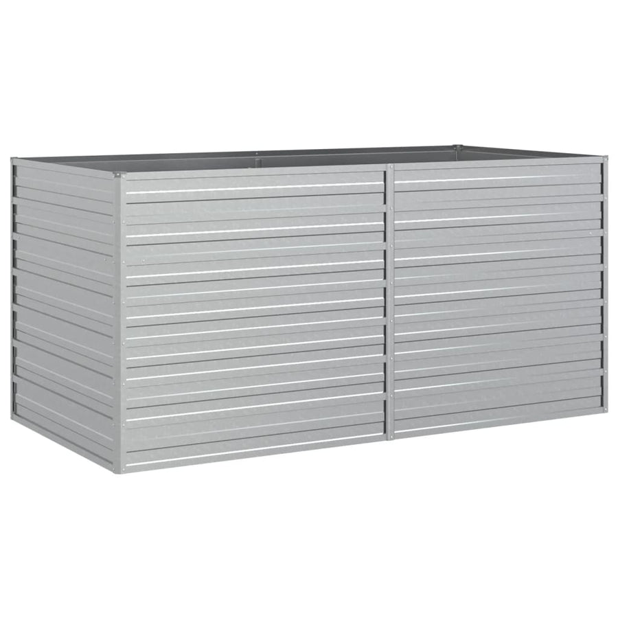 Plantenbak Verhoogd Gegalvaniseerd Staal Zilver 160 x 80 x 77 cm