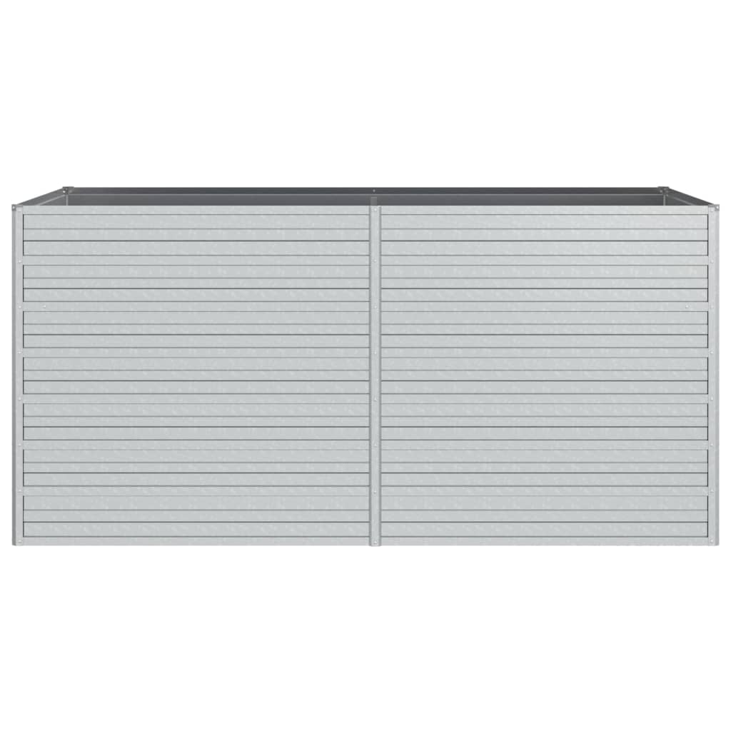 Plantenbak Verhoogd Gegalvaniseerd Staal Zilver 160 x 80 x 77 cm