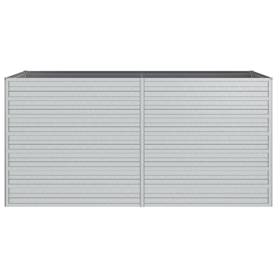 Plantenbak Verhoogd Gegalvaniseerd Staal Zilver 160 x 80 x 77 cm