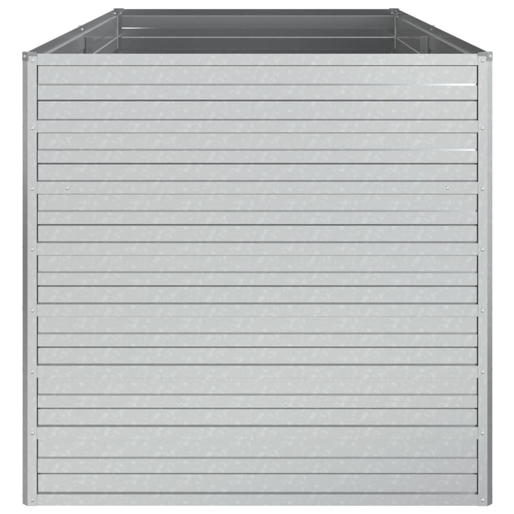Plantenbak Verhoogd Gegalvaniseerd Staal Zilver 160 x 80 x 77 cm