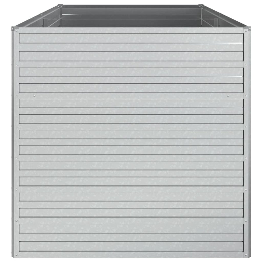 Plantenbak Verhoogd Gegalvaniseerd Staal Zilver 160 x 80 x 77 cm