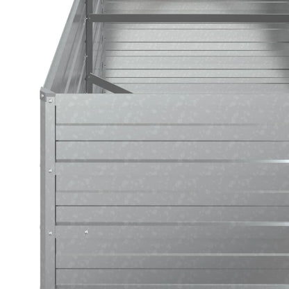 Plantenbak Verhoogd Gegalvaniseerd Staal Zilver 160 x 80 x 77 cm