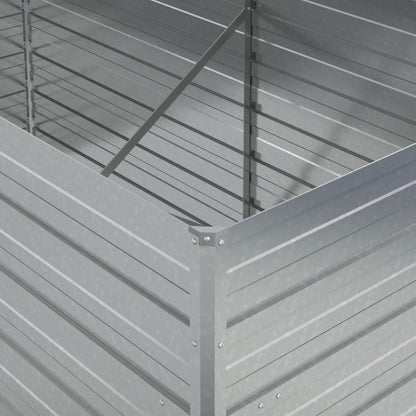 Plantenbak Verhoogd Gegalvaniseerd Staal Zilver 160 x 80 x 77 cm