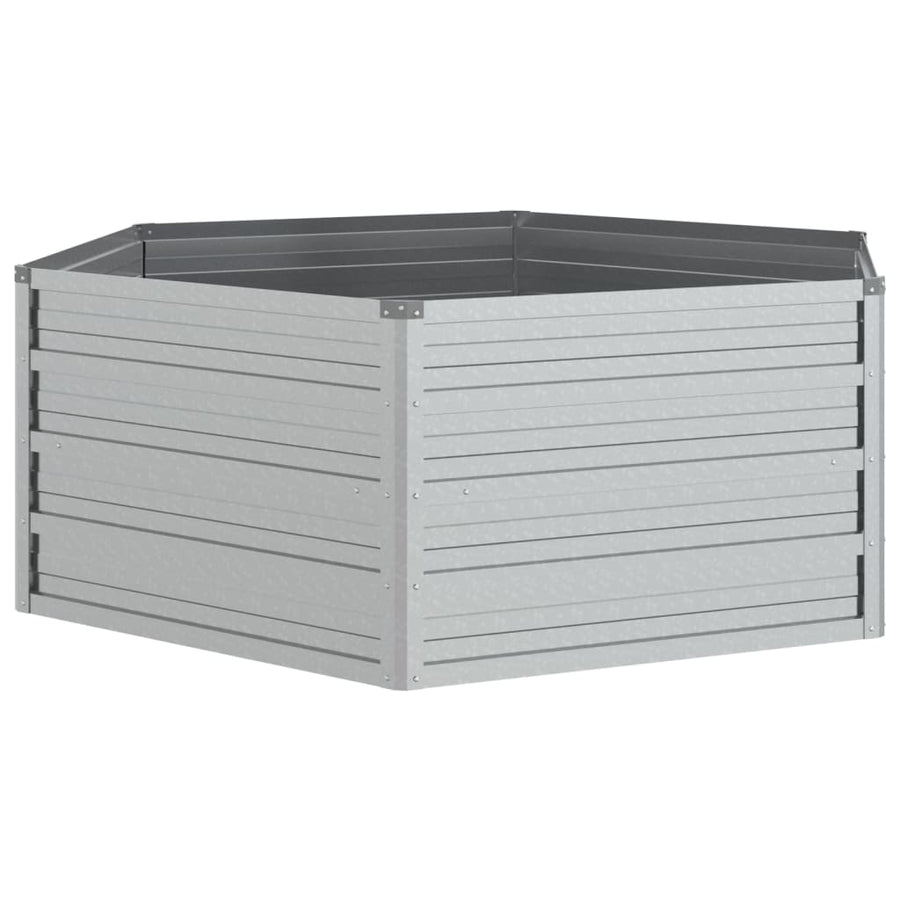 Plantenbak Verhoogd 29X45 Cm Gegalvaniseerd Staal Kleur 129 x 129 x 45 cm Zilver