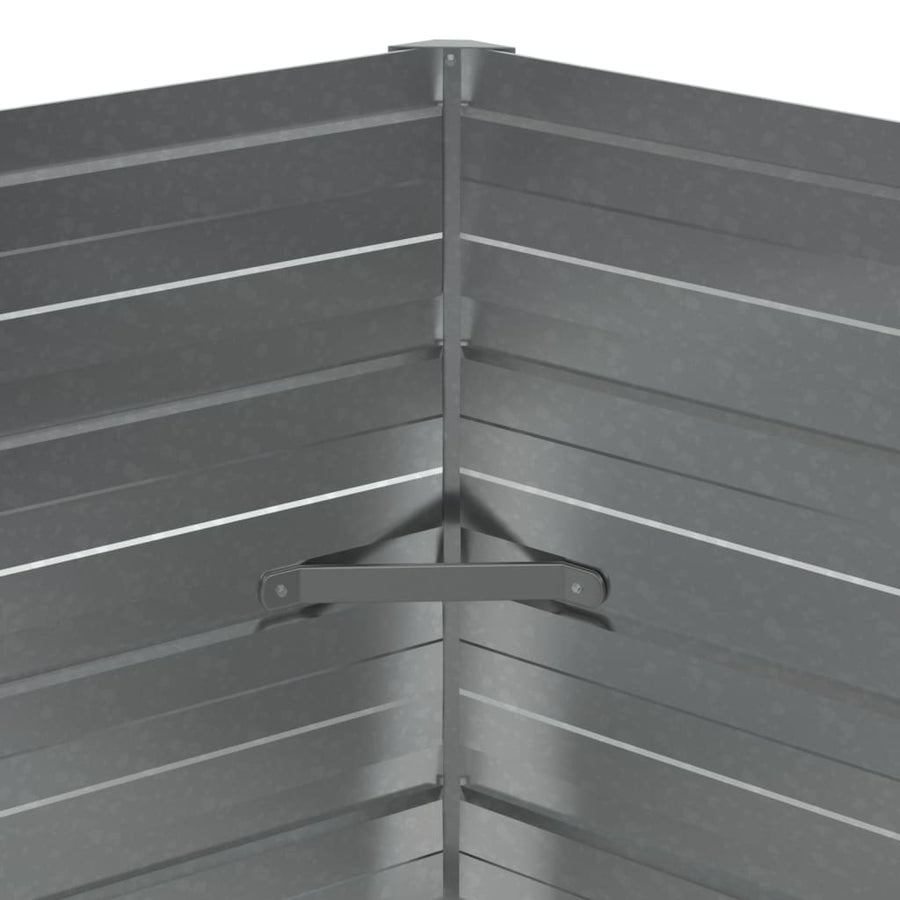 Plantenbak Verhoogd 29X45 Cm Gegalvaniseerd Staal Kleur 129 x 129 x 45 cm Zilver