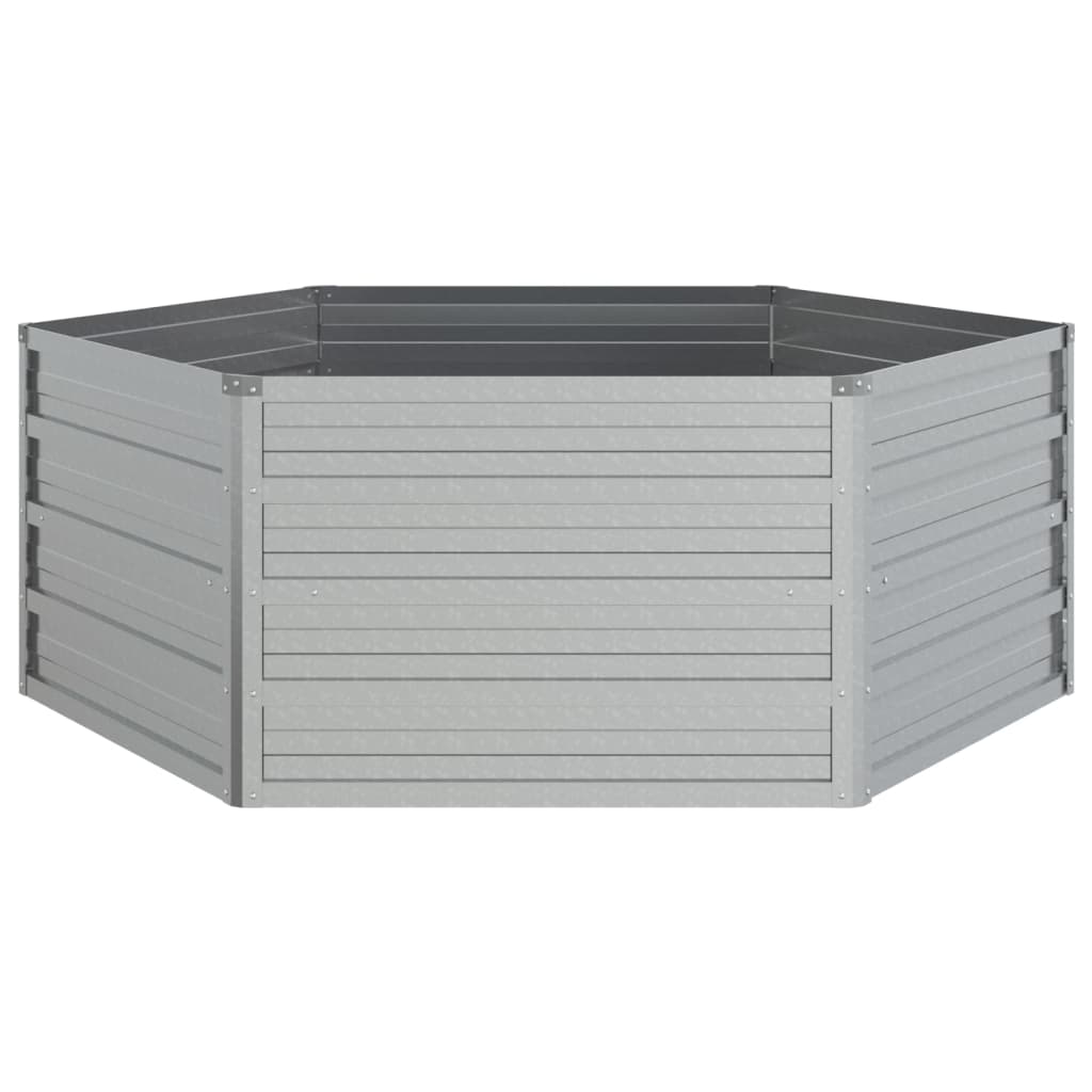 Plantenbak Verhoogd 29X45 Cm Gegalvaniseerd Staal Kleur 129 x 129 x 45 cm Zilver