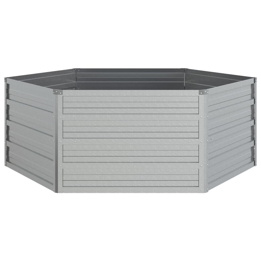 Plantenbak Verhoogd 29X45 Cm Gegalvaniseerd Staal Kleur 129 x 129 x 45 cm Zilver