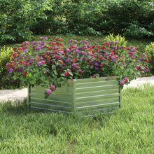 Plantenbak Verhoogd 29X45 Cm Gegalvaniseerd Staal Kleur 129 x 129 x 45 cm Zilver