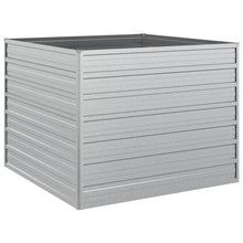 Plantenbak Verhoogd Gegalvaniseerd Staal Zilver 100 x 100 x 77 cm