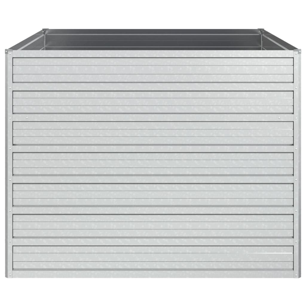 Plantenbak Verhoogd Gegalvaniseerd Staal Zilver 100 x 100 x 77 cm