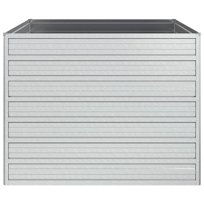 Plantenbak Verhoogd Gegalvaniseerd Staal Zilver 100 x 100 x 77 cm
