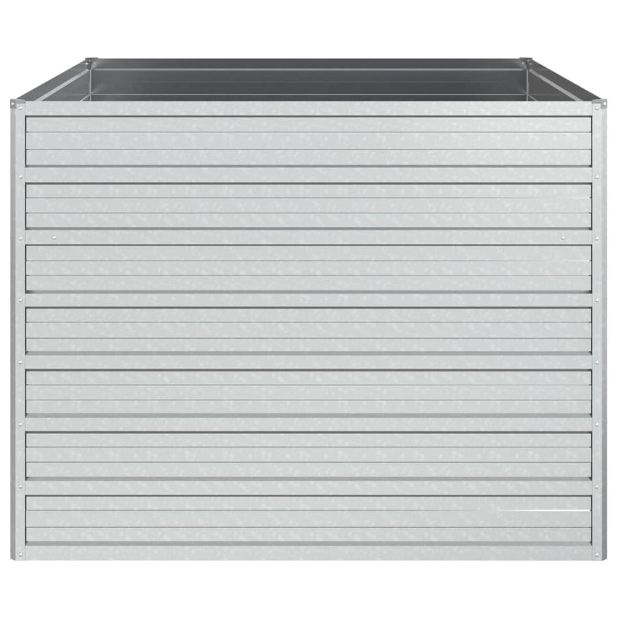 Plantenbak Verhoogd Gegalvaniseerd Staal Zilver 100 x 100 x 77 cm