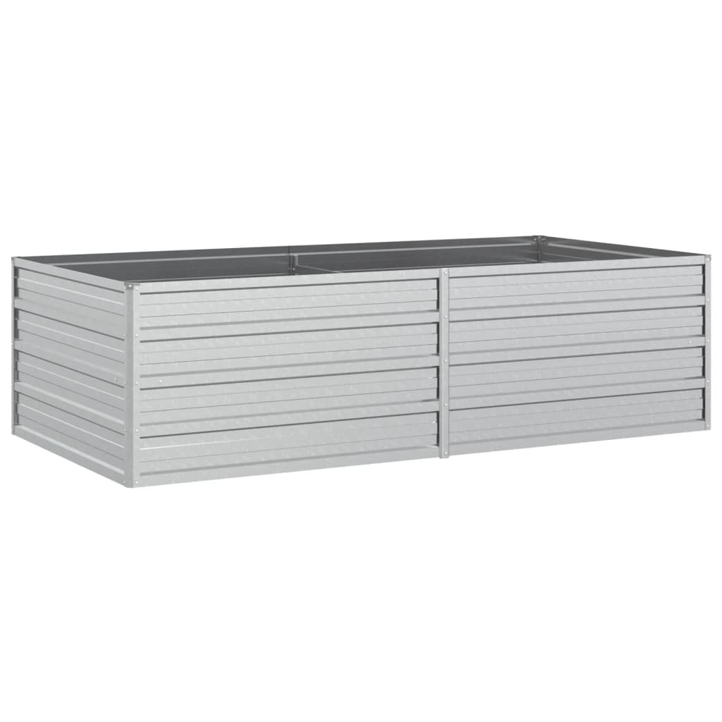Plantenbak Verhoogd Gegalvaniseerd Staal Zilver 160 x 80 x 45 cm