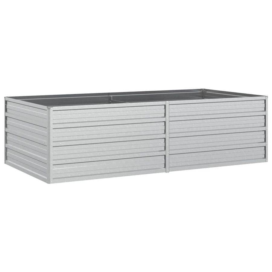 Plantenbak Verhoogd Gegalvaniseerd Staal Zilver 160 x 80 x 45 cm