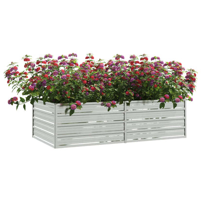 Plantenbak Verhoogd Gegalvaniseerd Staal Zilver 160 x 80 x 45 cm