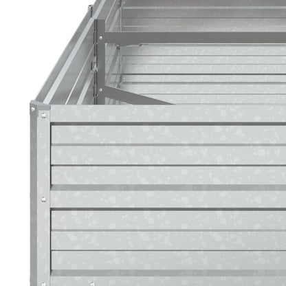 Plantenbak Verhoogd Gegalvaniseerd Staal Zilver 160 x 80 x 45 cm