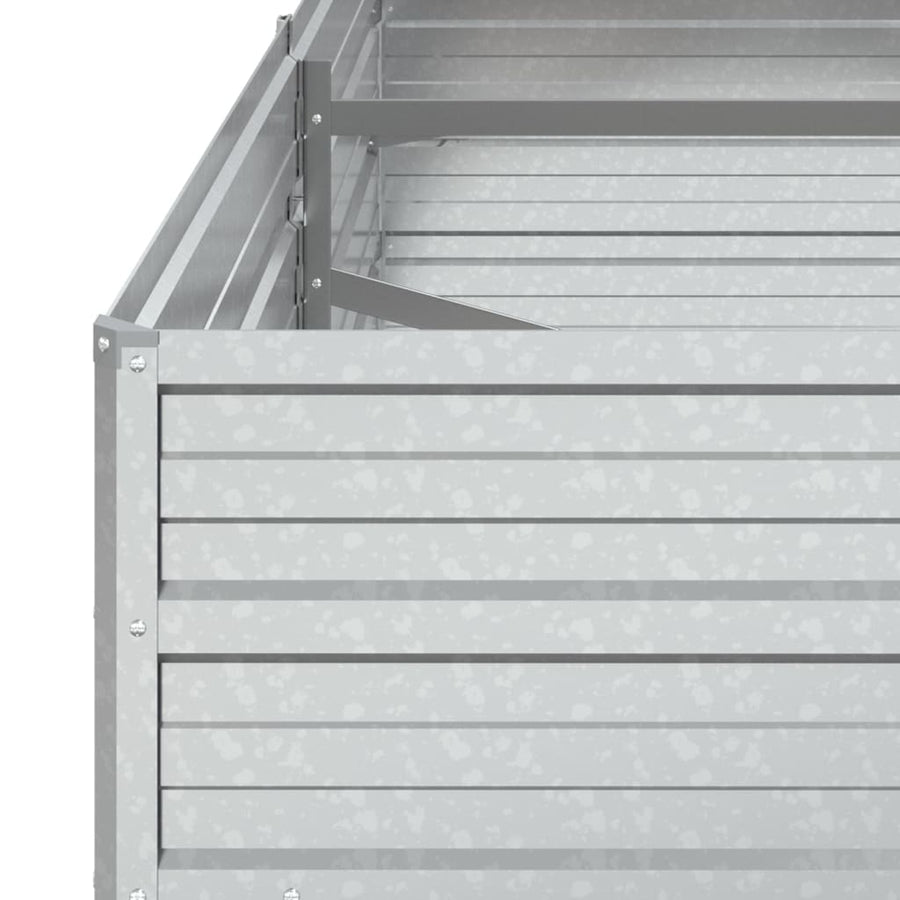 Plantenbak Verhoogd Gegalvaniseerd Staal Zilver 160 x 80 x 45 cm