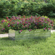 Plantenbak Verhoogd Gegalvaniseerd Staal Zilver 160 x 80 x 45 cm