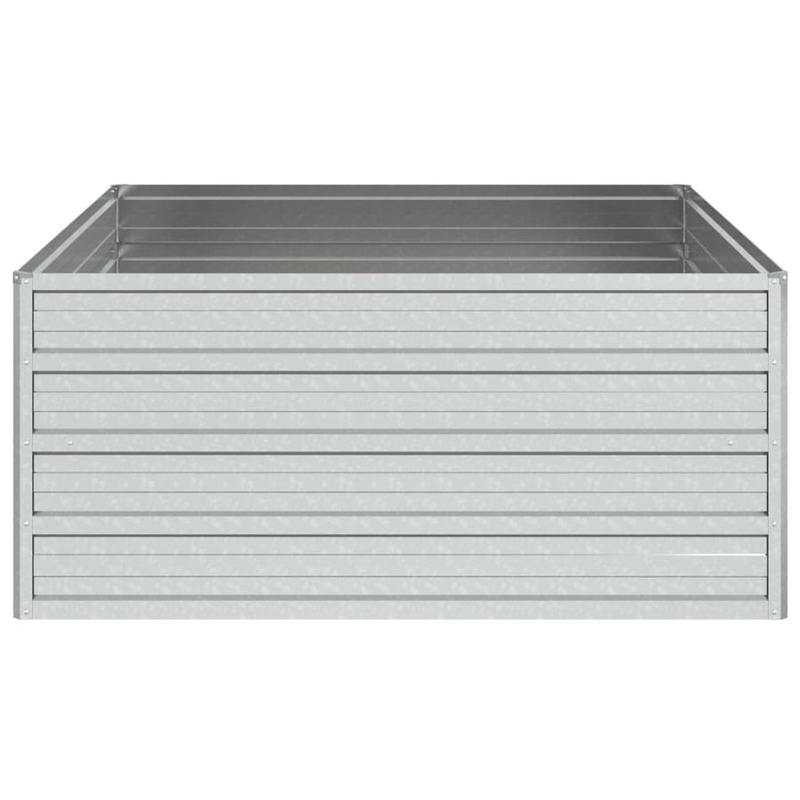 Plantenbak Verhoogd Gegalvaniseerd Staal Zilver 100 x 100 x 45 cm