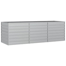 Plantenbak Verhoogd Gegalvaniseerd Staal Zilver 240 x 80 x 77 cm