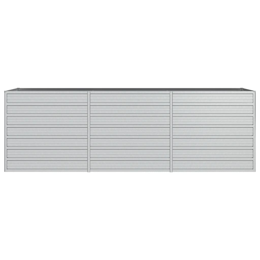 Plantenbak Verhoogd Gegalvaniseerd Staal Zilver 240 x 80 x 77 cm