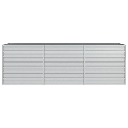 Plantenbak Verhoogd Gegalvaniseerd Staal Zilver 240 x 80 x 77 cm