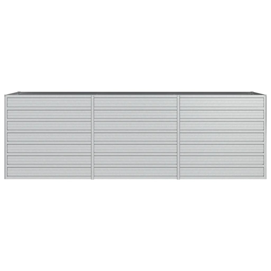 Plantenbak Verhoogd Gegalvaniseerd Staal Zilver 240 x 80 x 77 cm