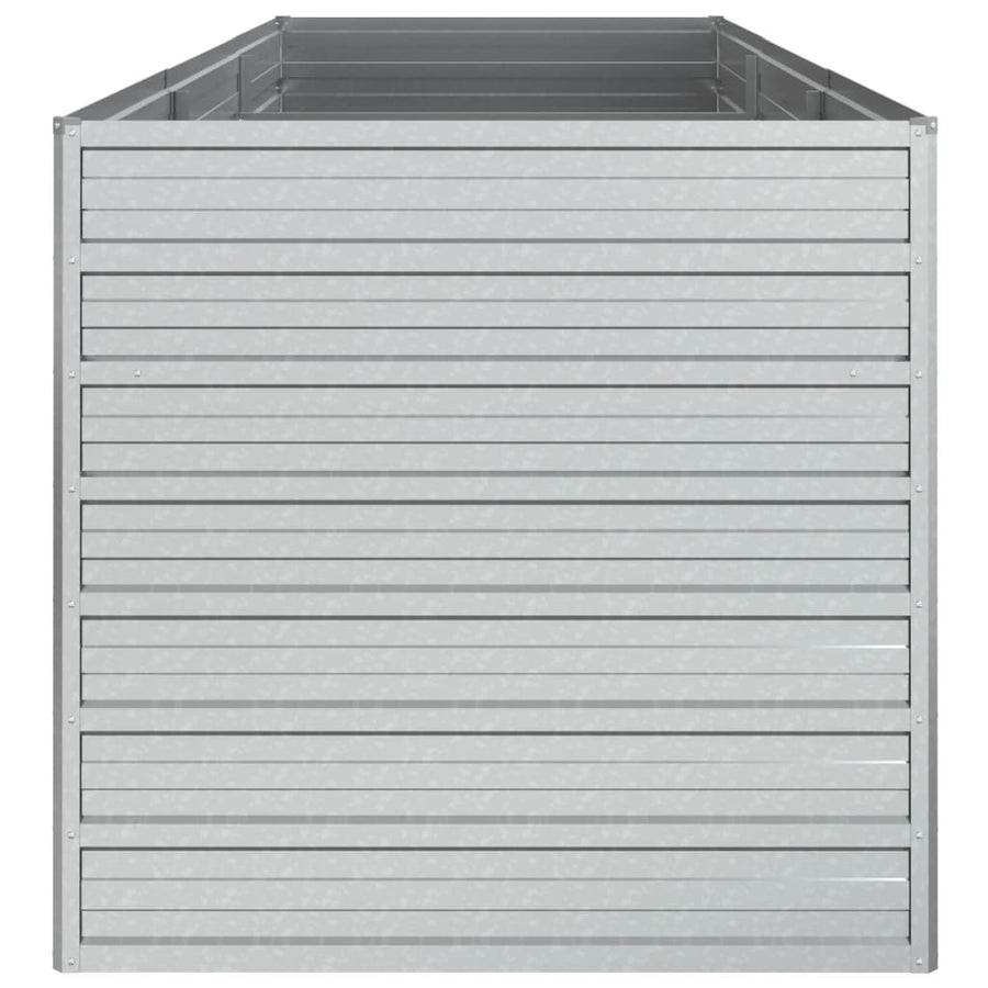Plantenbak Verhoogd Gegalvaniseerd Staal Zilver 240 x 80 x 77 cm