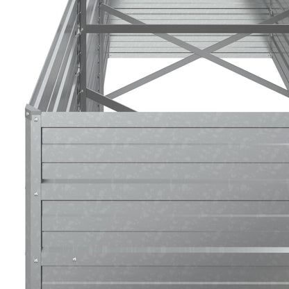 Plantenbak Verhoogd Gegalvaniseerd Staal Zilver 240 x 80 x 77 cm