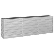 Plantenbak Verhoogd Gegalvaniseerd Staal Zilver 240 x 40 x 77 cm
