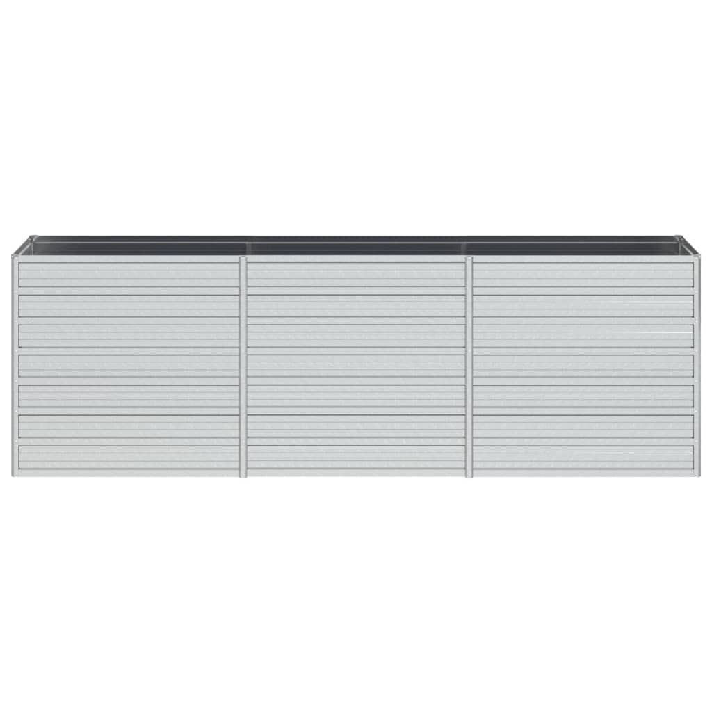 Plantenbak Verhoogd Gegalvaniseerd Staal Zilver 240 x 40 x 77 cm