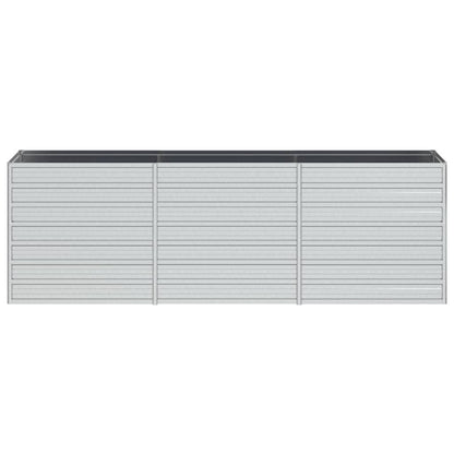 Plantenbak Verhoogd Gegalvaniseerd Staal Zilver 240 x 40 x 77 cm