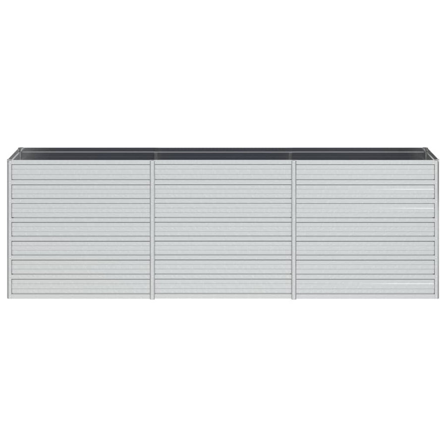 Plantenbak Verhoogd Gegalvaniseerd Staal Zilver 240 x 40 x 77 cm