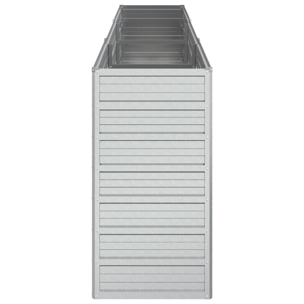 Plantenbak Verhoogd Gegalvaniseerd Staal Zilver 240 x 40 x 77 cm