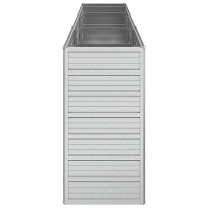 Plantenbak Verhoogd Gegalvaniseerd Staal Zilver 240 x 40 x 77 cm