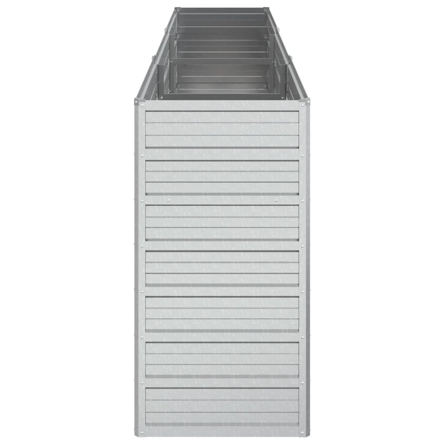 Plantenbak Verhoogd Gegalvaniseerd Staal Zilver 240 x 40 x 77 cm