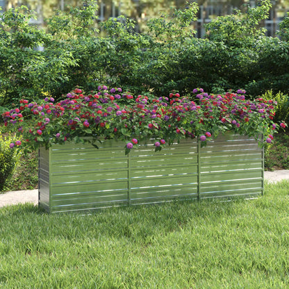 Plantenbak Verhoogd Gegalvaniseerd Staal Zilver 240 x 40 x 77 cm