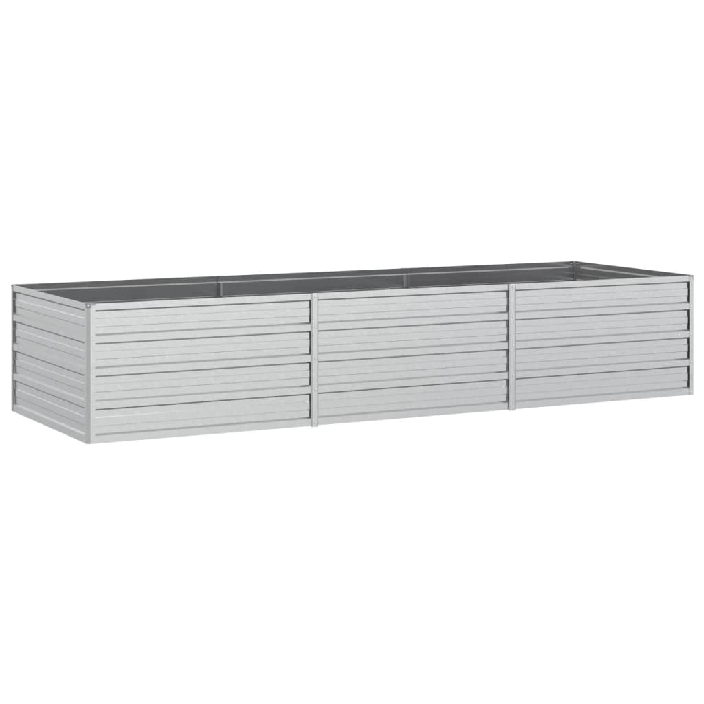 Plantenbak Verhoogd Gegalvaniseerd Staal Zilver 240 x 80 x 45 cm