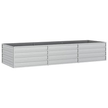 Plantenbak Verhoogd Gegalvaniseerd Staal Zilver 240 x 80 x 45 cm