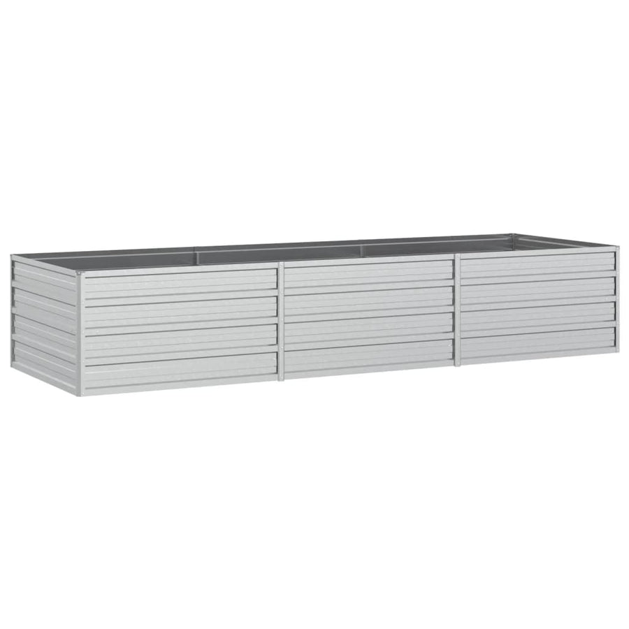 Plantenbak Verhoogd Gegalvaniseerd Staal Zilver 240 x 80 x 45 cm